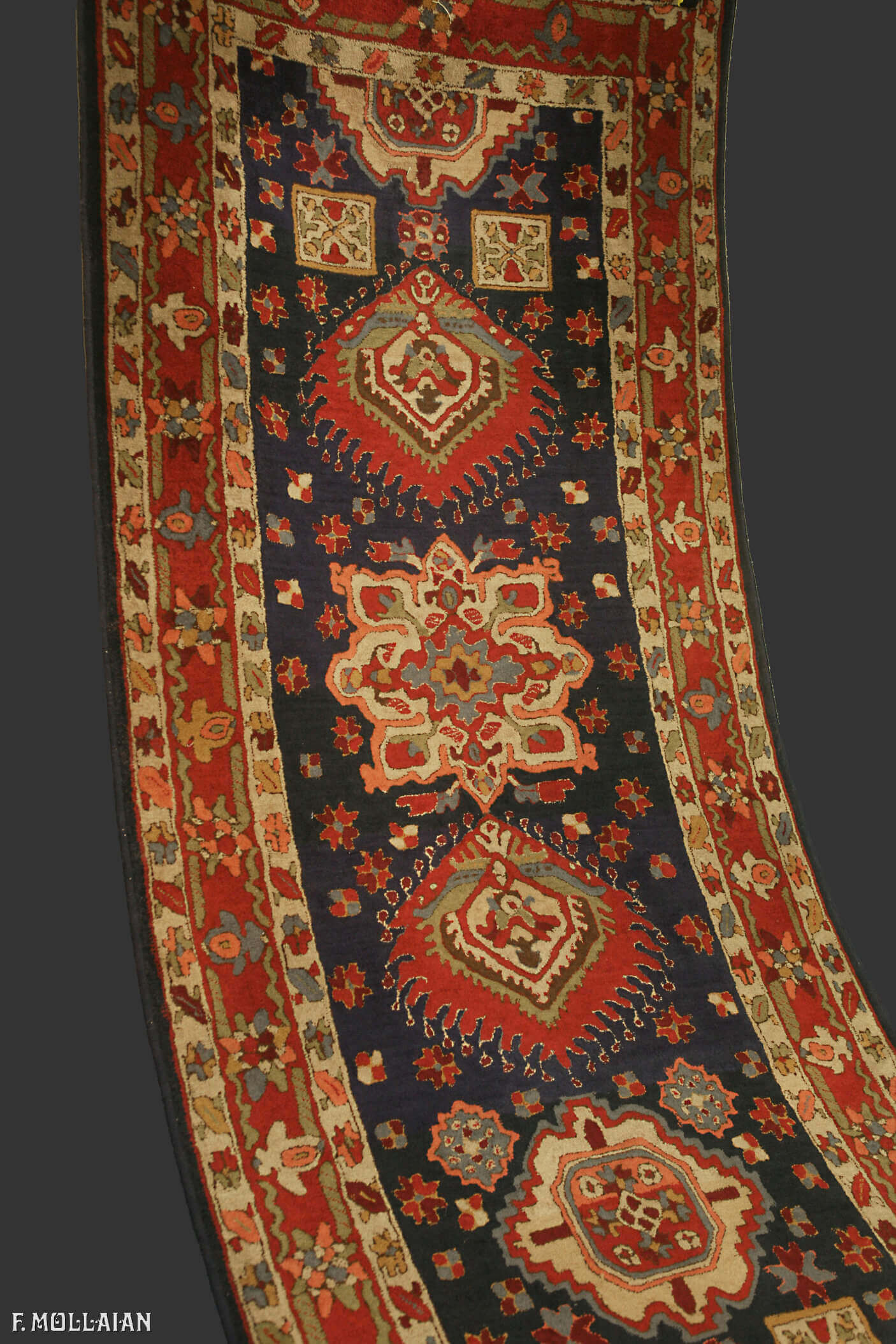 A Very Long Antique German Tetex Runner n°:71594130